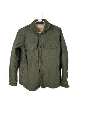 Everlane Men’s ReNew Fleece-Lined Heavyweight Overshirt Heathered Green Sz XS
